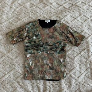 Collina Strada multi-coloured sequin top - size XS